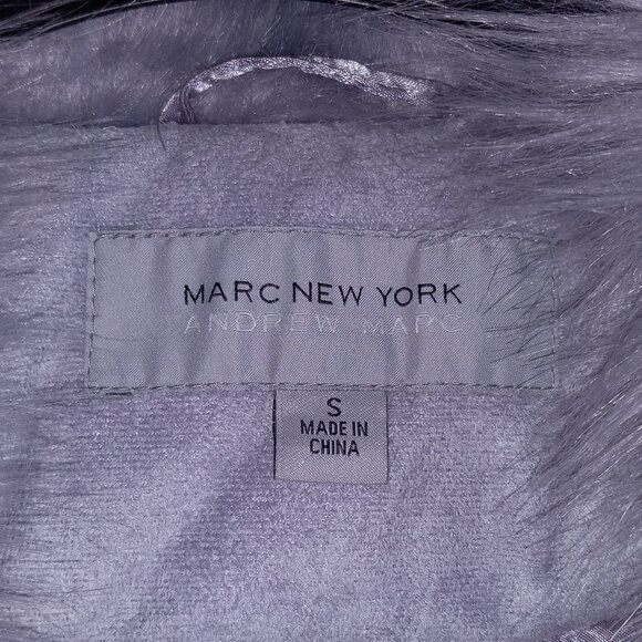 LILAC GRAY FAUX FUR VEST ZIP SLEEVELESS - Picture 3 of 7